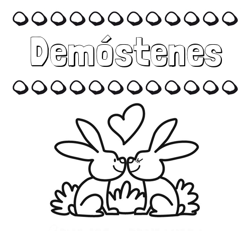 Colorear las letras de los nombres con conejitos