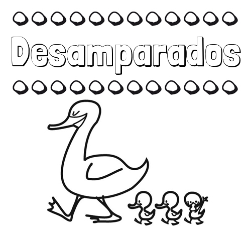 Patos: dibujos de nombres para imprimir