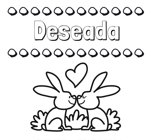 Colorear las letras de los nombres con conejitos