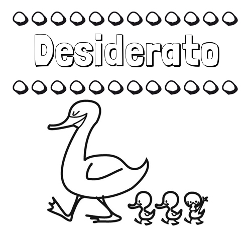 Patos: dibujos de nombres para imprimir