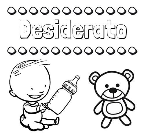 Divertidos dibujos de nombres: peluche y bebé