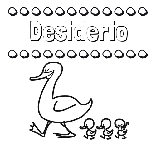 Patos: dibujos de nombres para imprimir