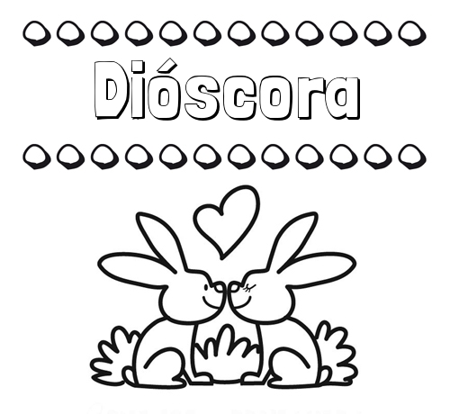 Colorear las letras de los nombres con conejitos