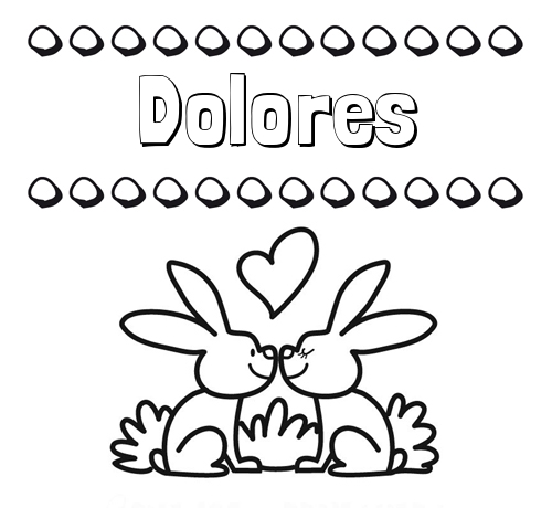 Colorear las letras de los nombres con conejitos