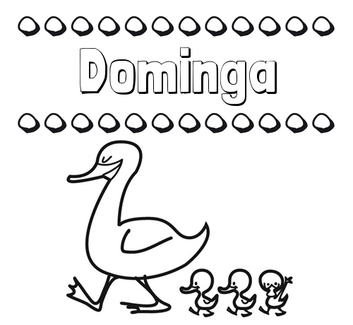 Patos: dibujos de nombres para imprimir