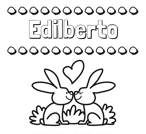 Colorear las letras de los nombres con conejitos