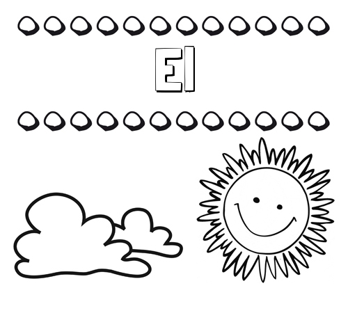 Dibujo de nombres en el cielo para pintar