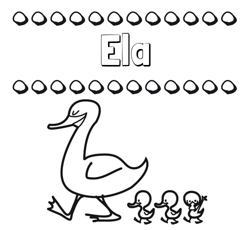 Patos: dibujos de nombres para imprimir