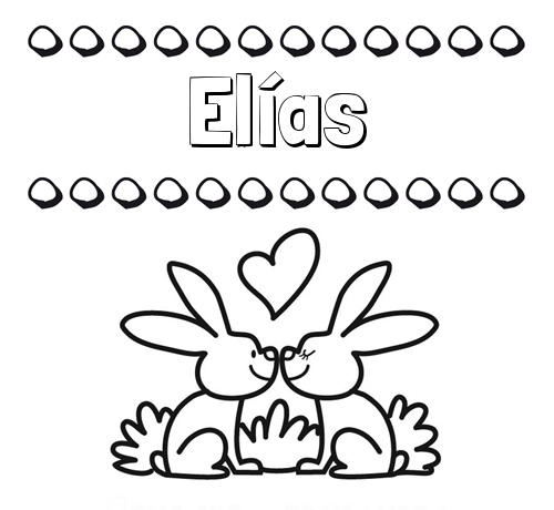 Colorear las letras de los nombres con conejitos
