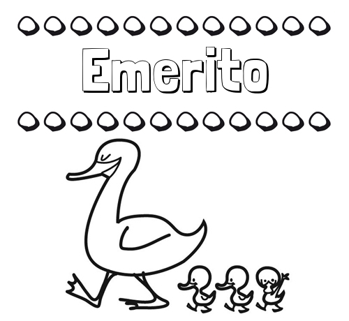 Patos: dibujos de nombres para imprimir