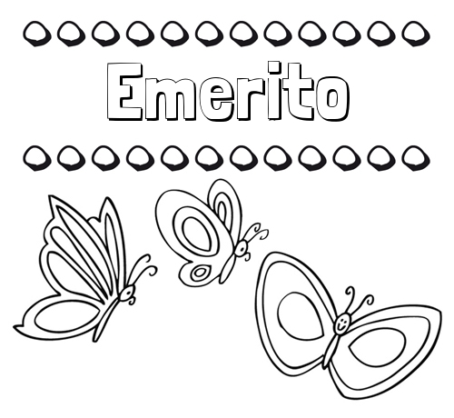 Imprimir un dibujo para colorear de nombres y mariposas