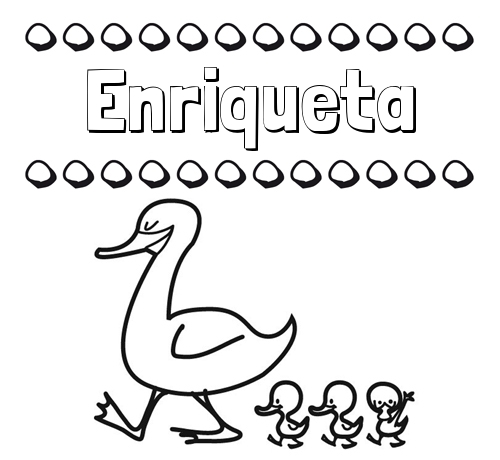 Patos: dibujos de nombres para imprimir