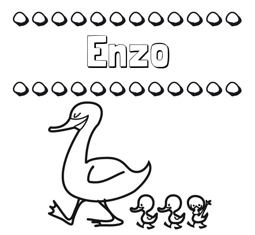 Patos: dibujos de nombres para imprimir