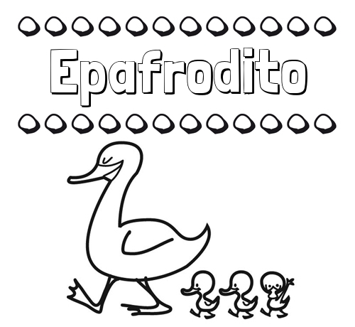 Patos: dibujos de nombres para imprimir