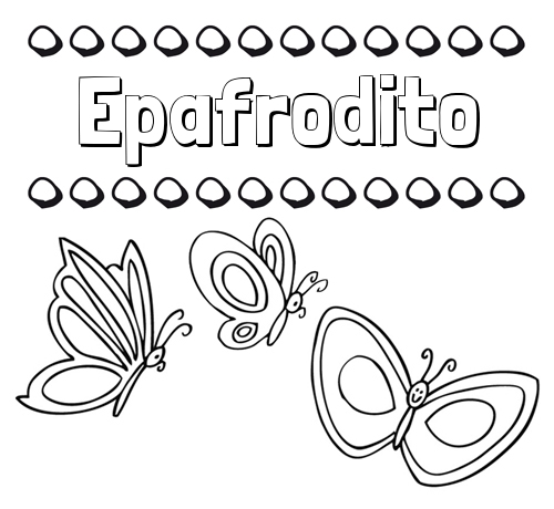 Imprimir un dibujo para colorear de nombres y mariposas