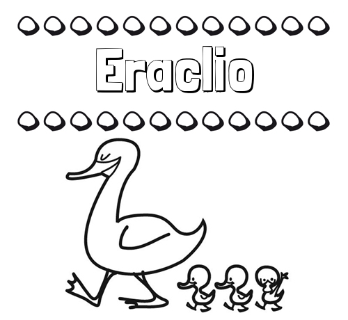 Patos: dibujos de nombres para imprimir