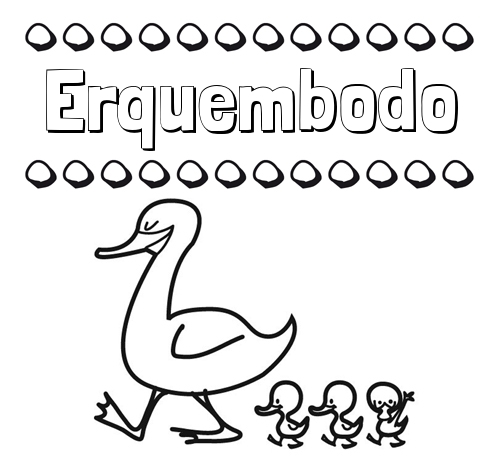 Patos: dibujos de nombres para imprimir