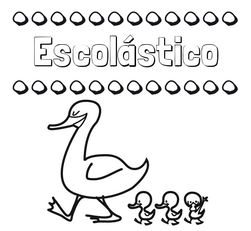 Patos: dibujos de nombres para imprimir
