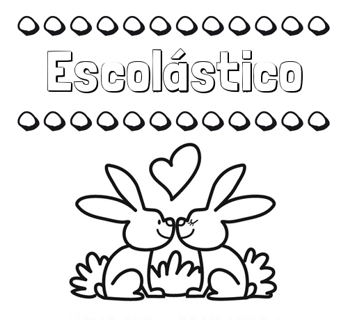 Colorear las letras de los nombres con conejitos