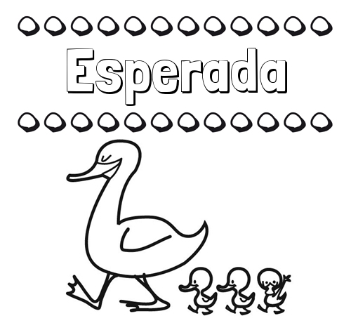 Patos: dibujos de nombres para imprimir