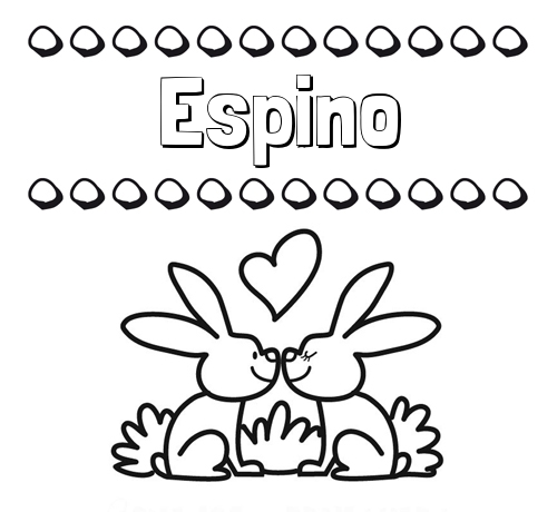 Colorear las letras de los nombres con conejitos