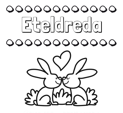 Colorear las letras de los nombres con conejitos