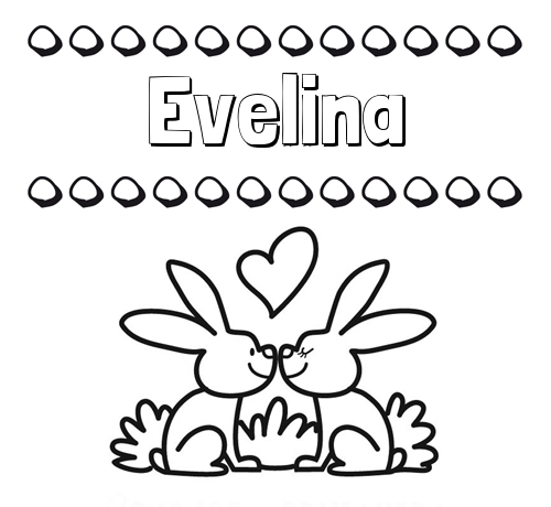 Colorear las letras de los nombres con conejitos