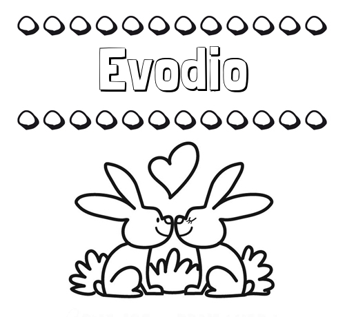 Colorear las letras de los nombres con conejitos