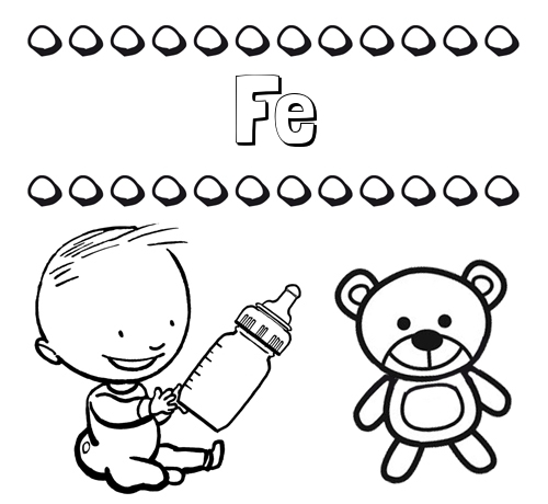 Divertidos dibujos de nombres: peluche y bebé