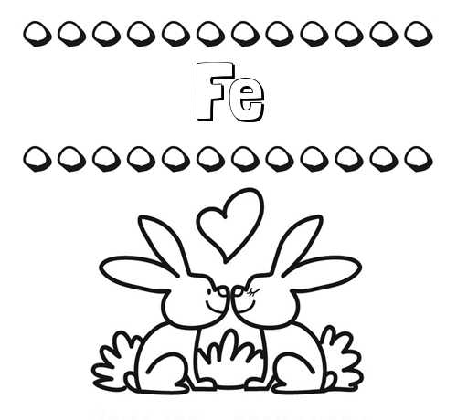 Colorear las letras de los nombres con conejitos
