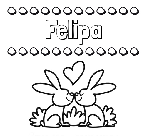 Colorear las letras de los nombres con conejitos