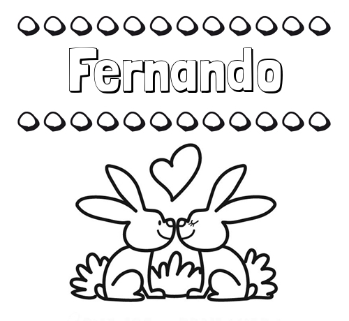 Colorear las letras de los nombres con conejitos