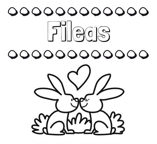 Colorear las letras de los nombres con conejitos