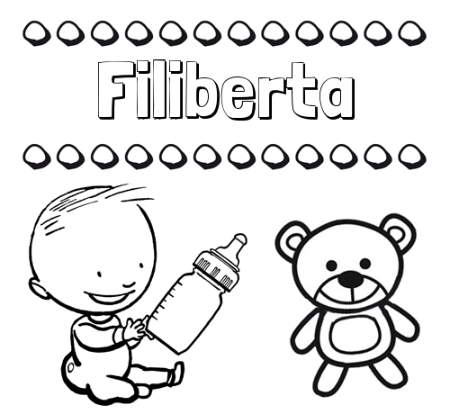 Divertidos dibujos de nombres: peluche y bebé