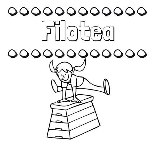 Dibujos infantiles para imprimir: su nombre y niña jugando