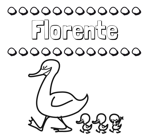 Patos: dibujos de nombres para imprimir