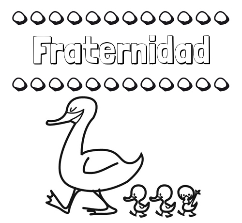 Patos: dibujos de nombres para imprimir