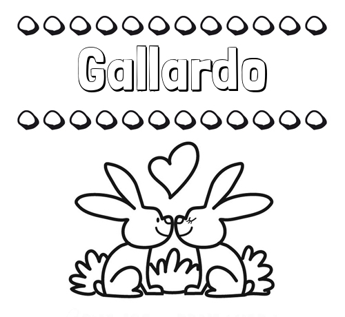 Colorear las letras de los nombres con conejitos