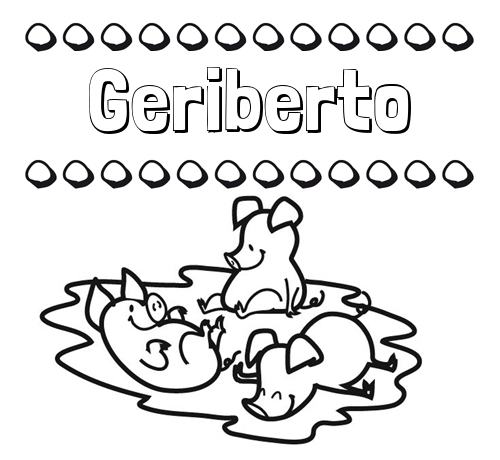 Dibujos para colorear: nombres y los tres cerditos