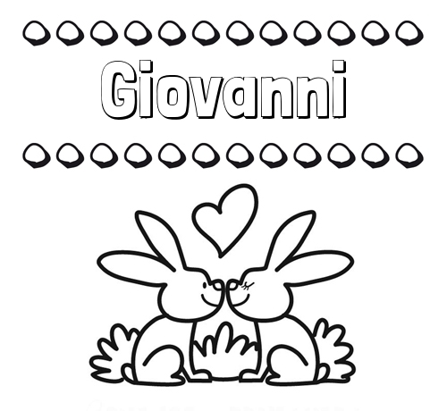 Colorear las letras de los nombres con conejitos