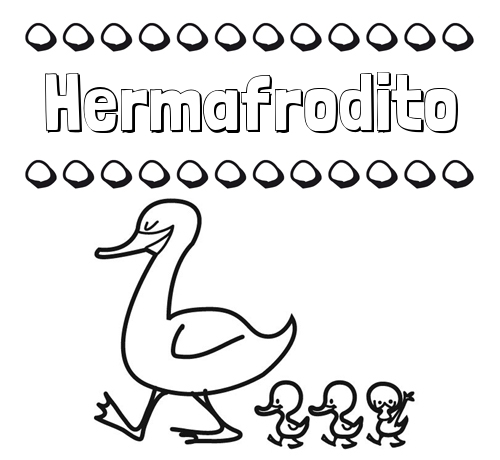 Patos: dibujos de nombres para imprimir