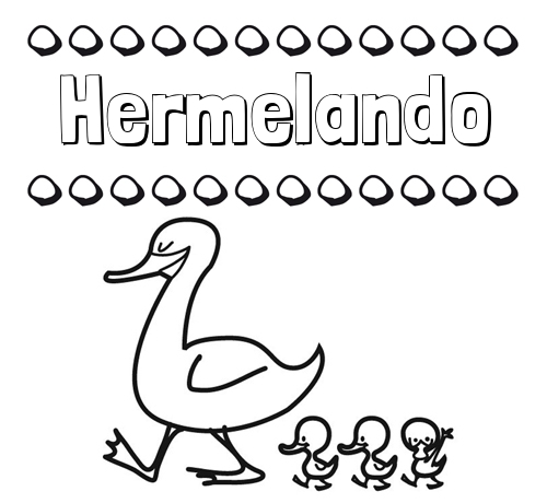 Patos: dibujos de nombres para imprimir