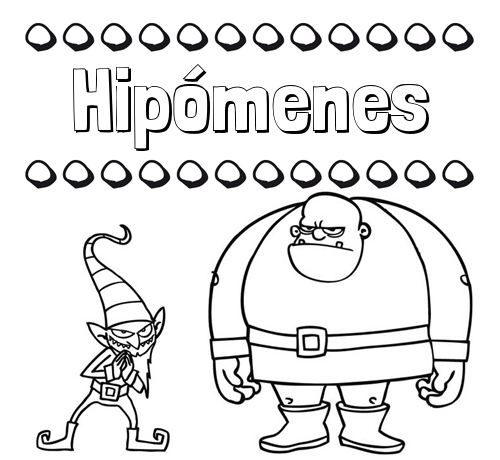 Aprender a colorear su nombre, un ogro y un duende