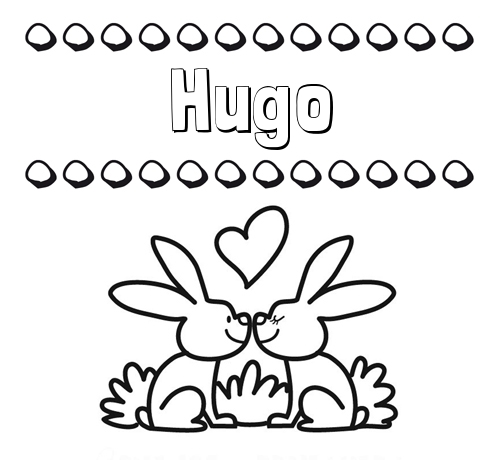 Colorear las letras de los nombres con conejitos