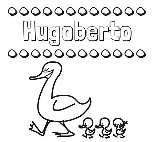 Patos: dibujos de nombres para imprimir