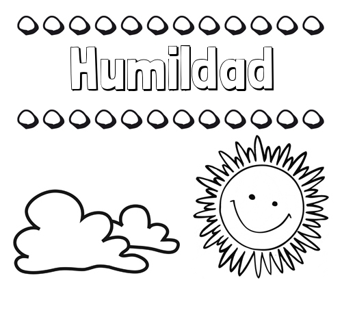 PARA COLOREAR: Dibujos de Humildad para colorear