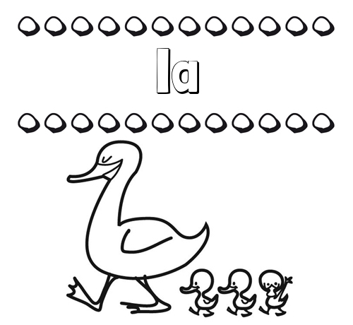 Patos: dibujos de nombres para imprimir