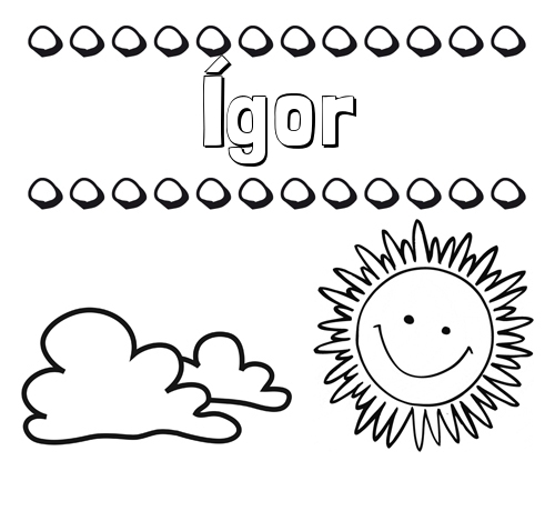 Dibujo de nombres en el cielo para pintar