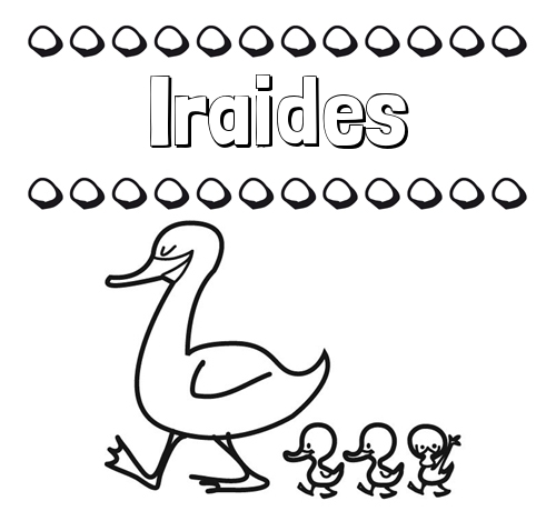 Patos: dibujos de nombres para imprimir