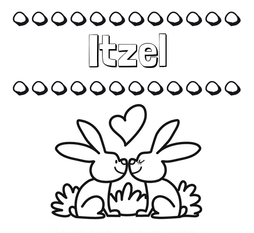 Colorear las letras de los nombres con conejitos